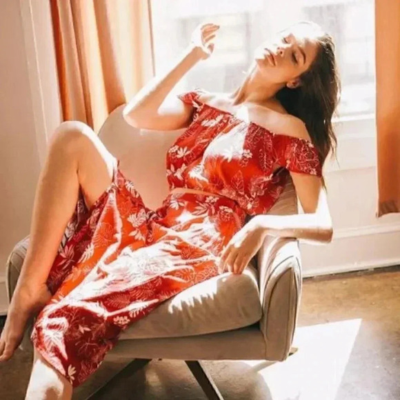 Red 2 piece floral set - Picture 1 of 6